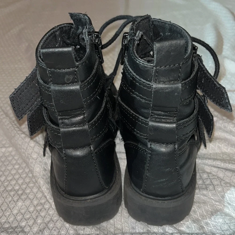 Zara Black Kids Jewel Boots Size 34 - Picture 8 of 15